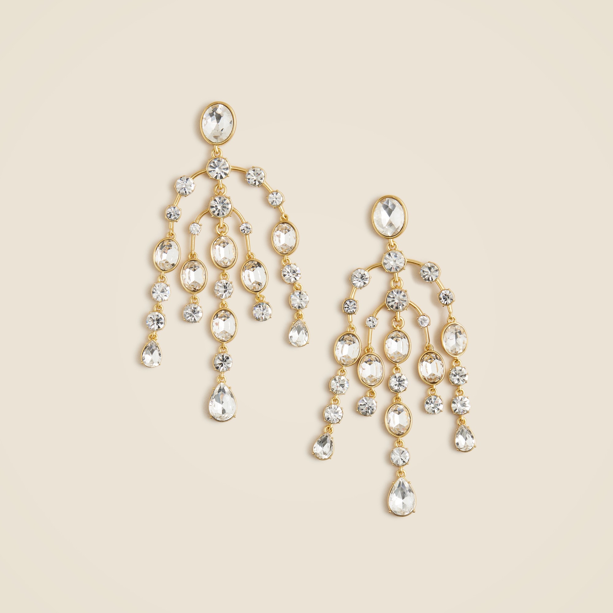 womens Crystal chandelier earrings