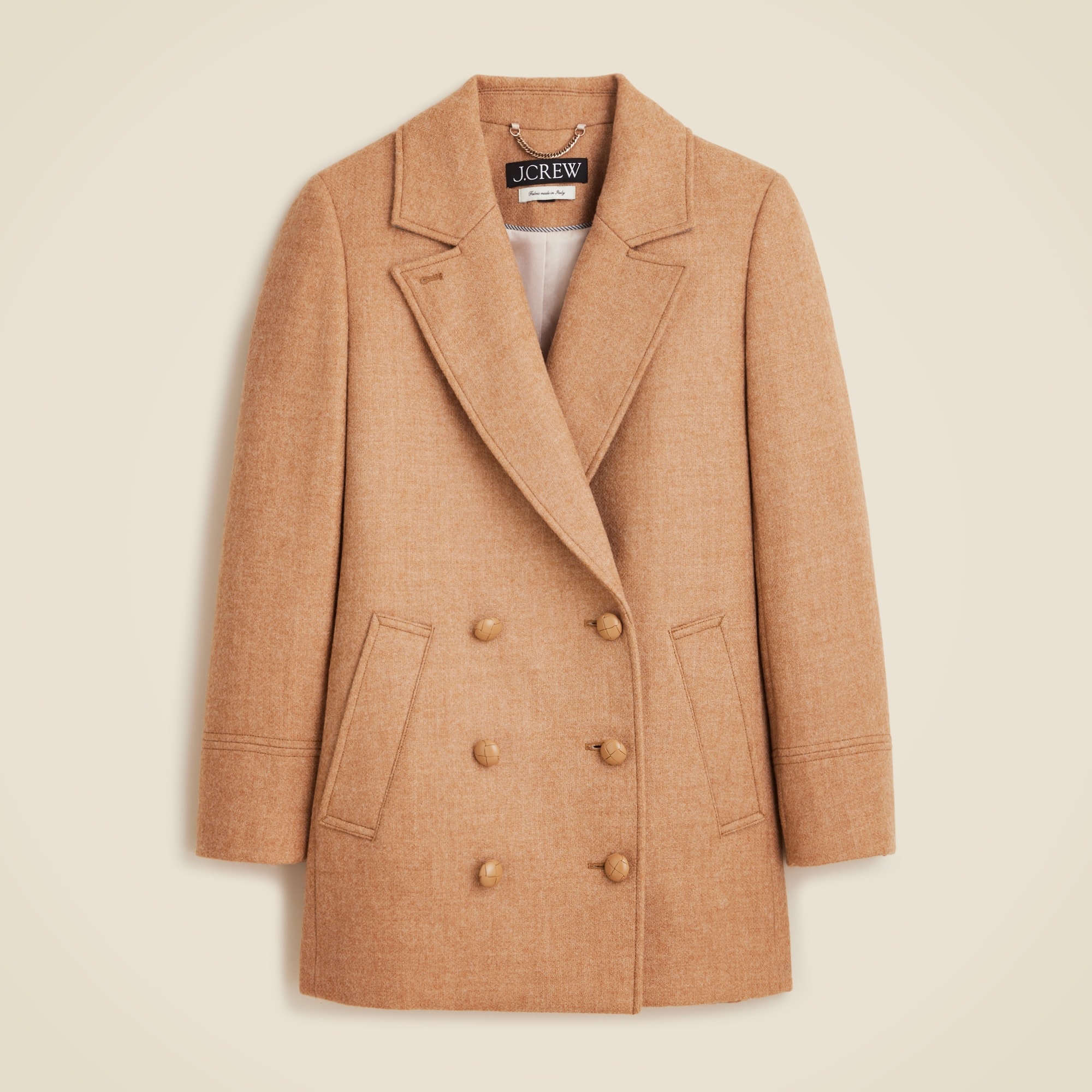 womens Classic peacoat in Italian wool-blend melton