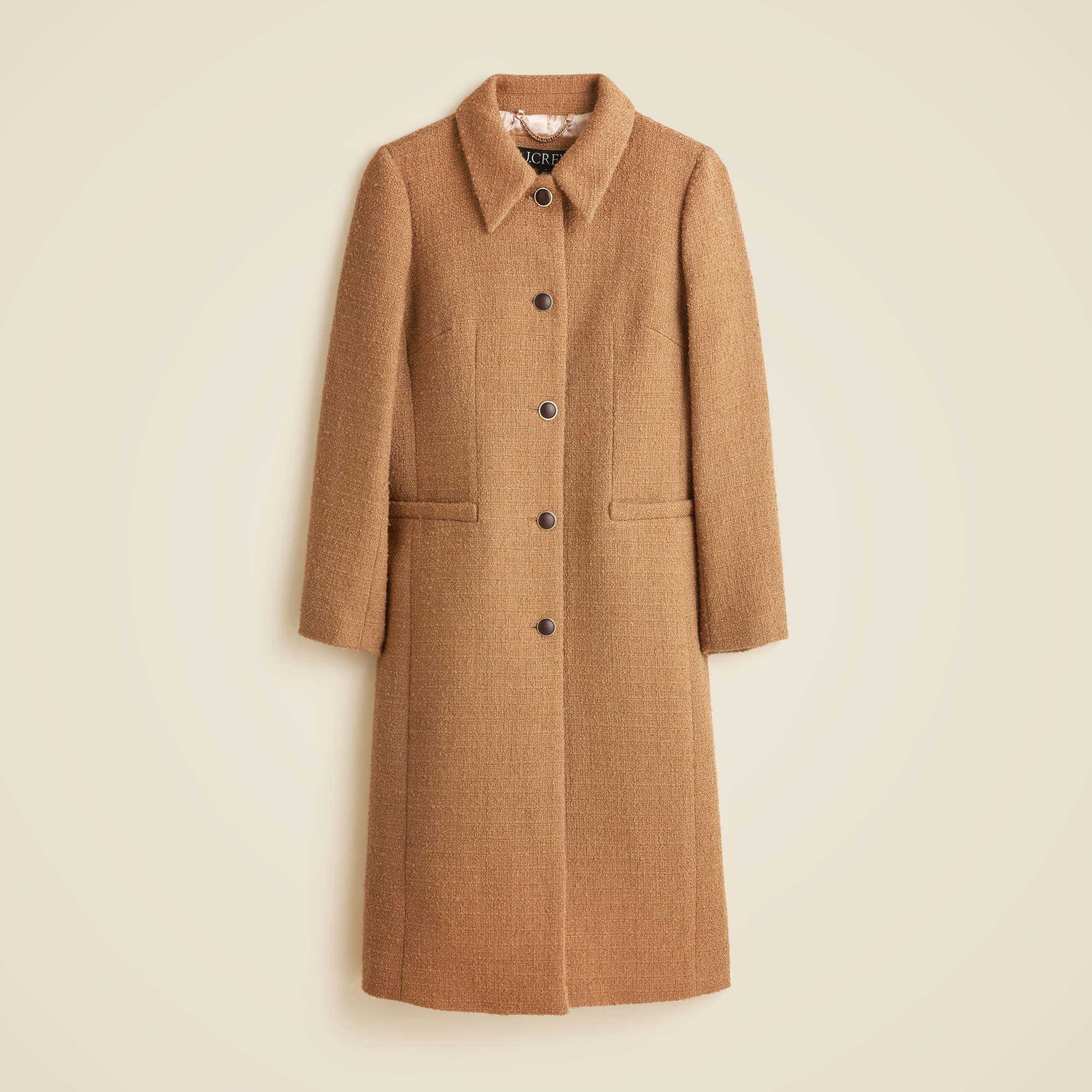 womens Tweed lady day topcoat