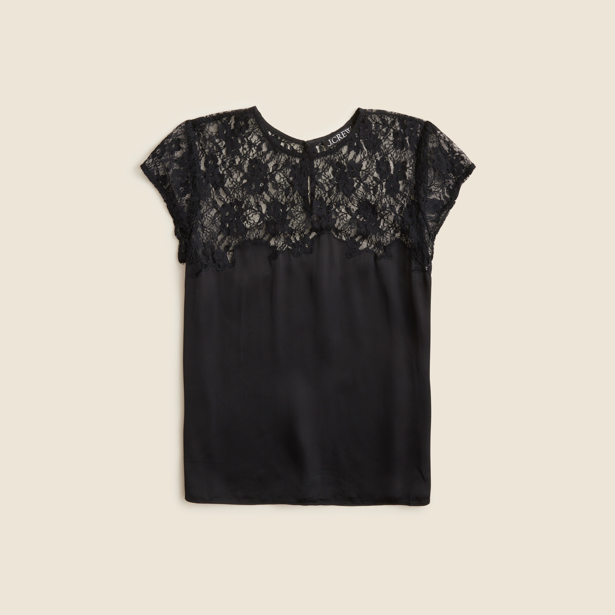 womens Satin &amp; lace top