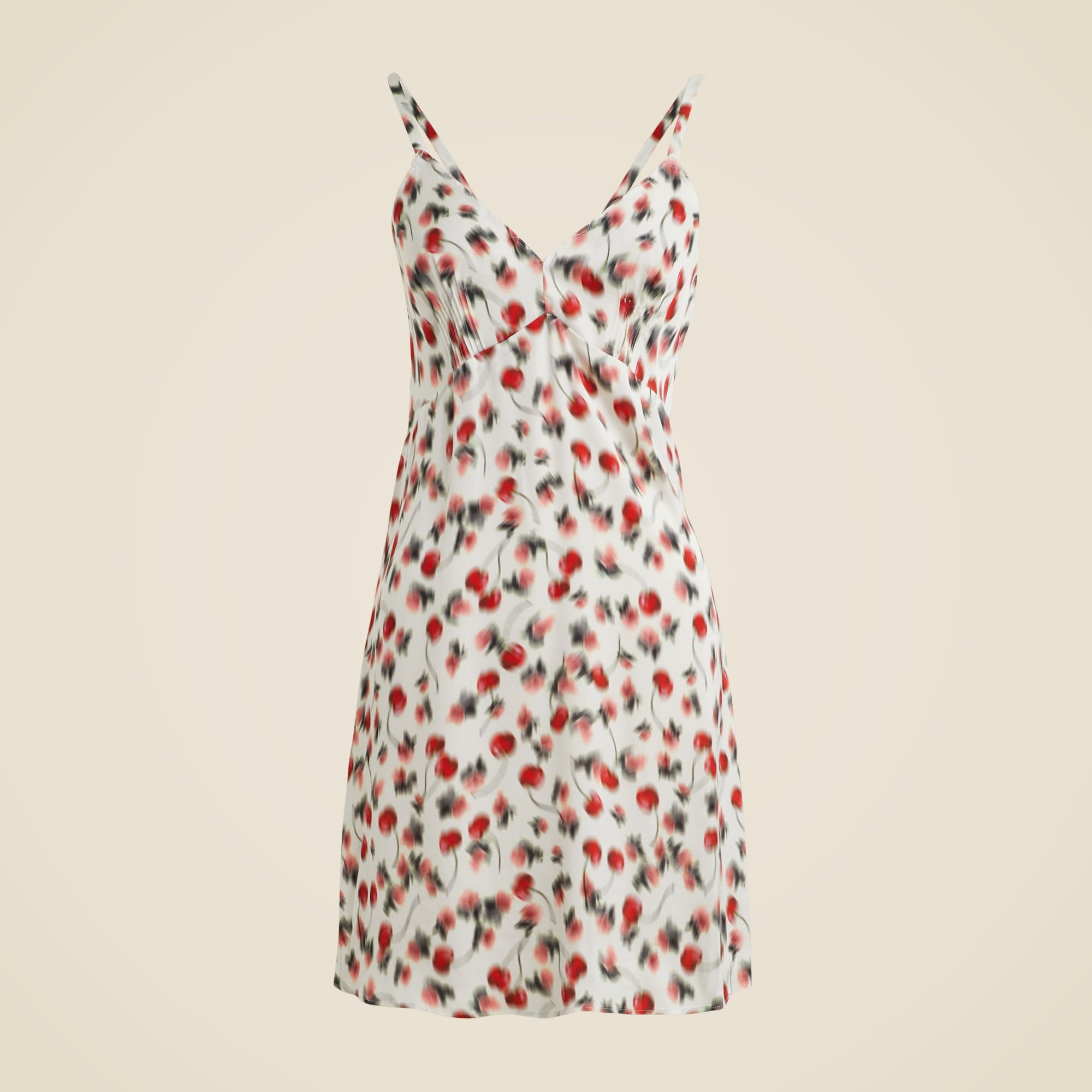 womens Soft shine slip dress in blurry cherry print