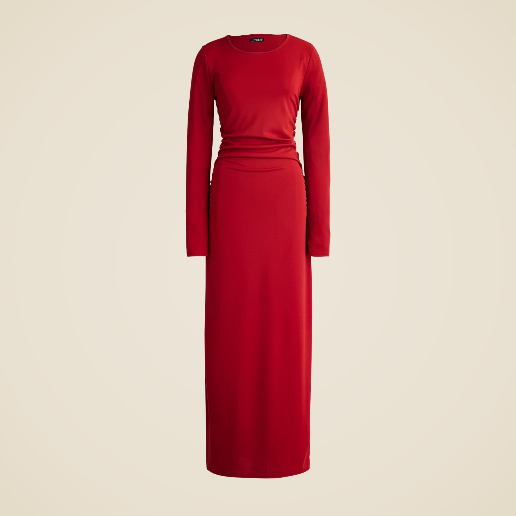 womens Long-sleeve dress in jersey crepe