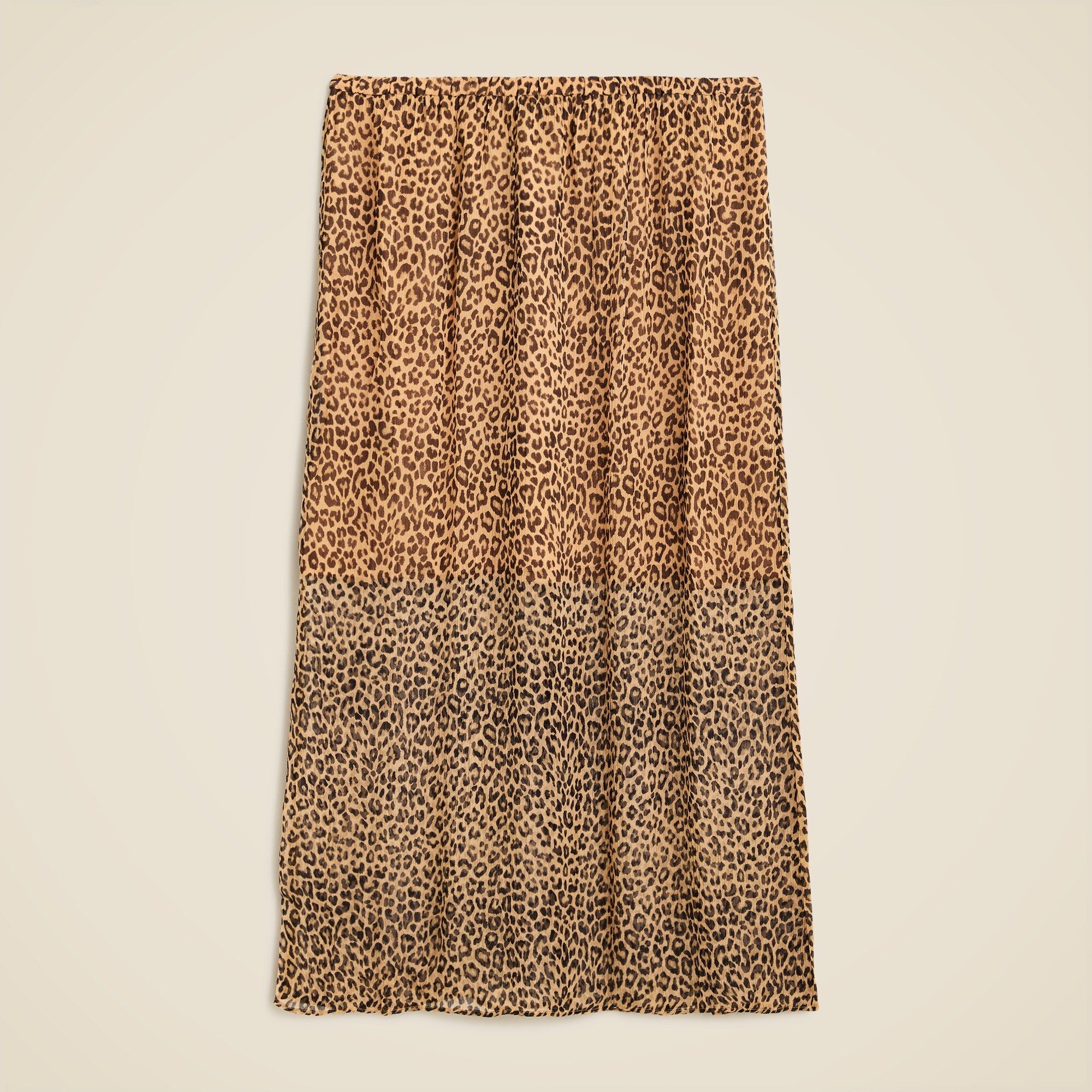  Gwyneth layered slip skirt in leopard crinkle chiffon