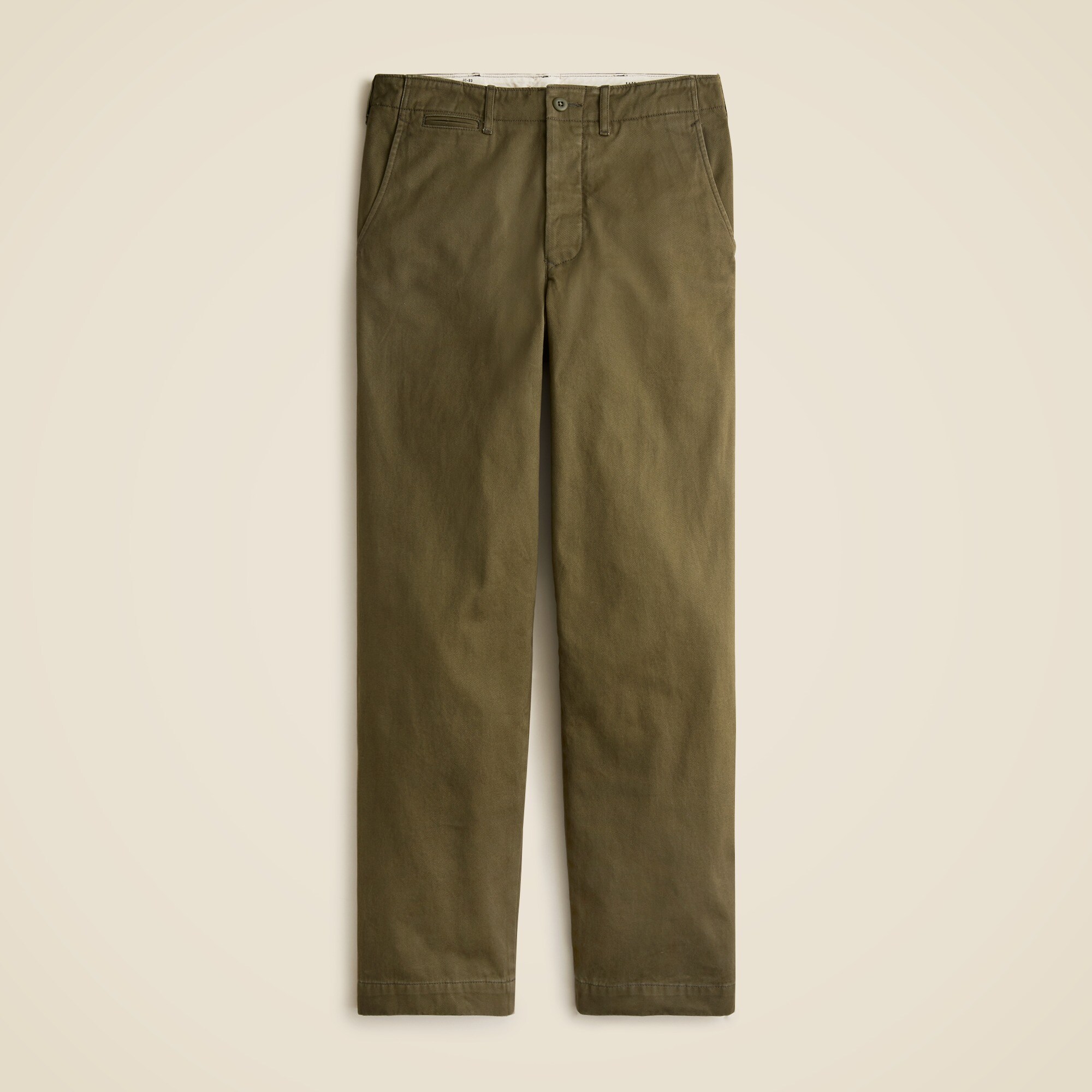 mens Wallace &amp; Barnes selvedge officer chino pant