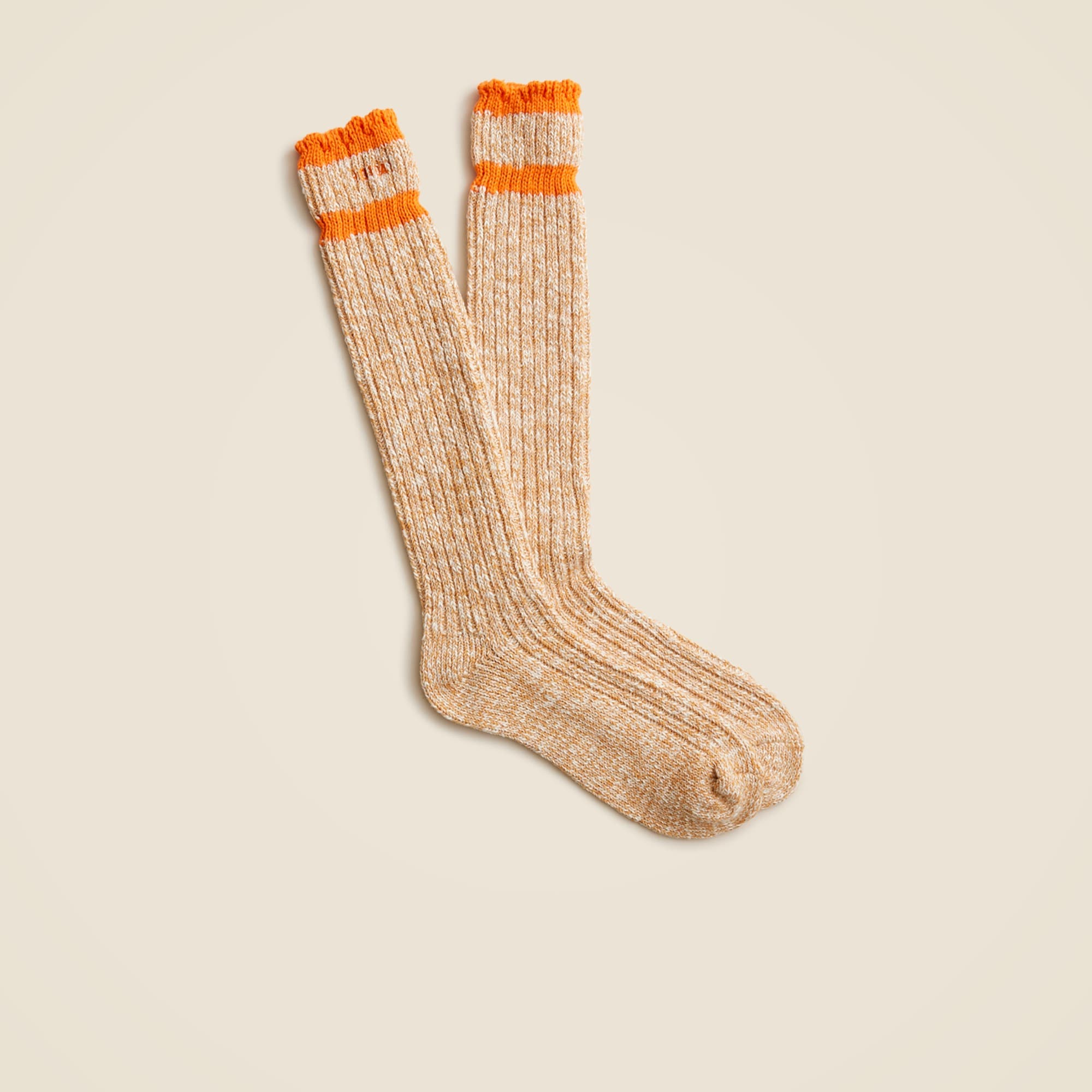  Limited-edition Holiday X J.Crew knee-high ribbed socks in wool blend