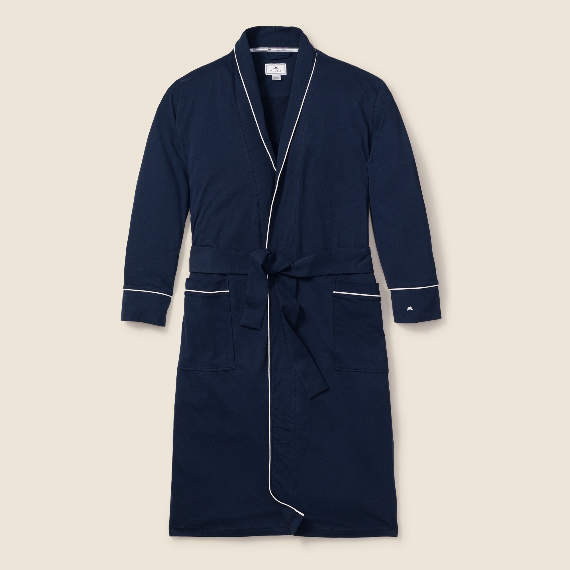 mens Petite Plume™ men's Pima cotton robe