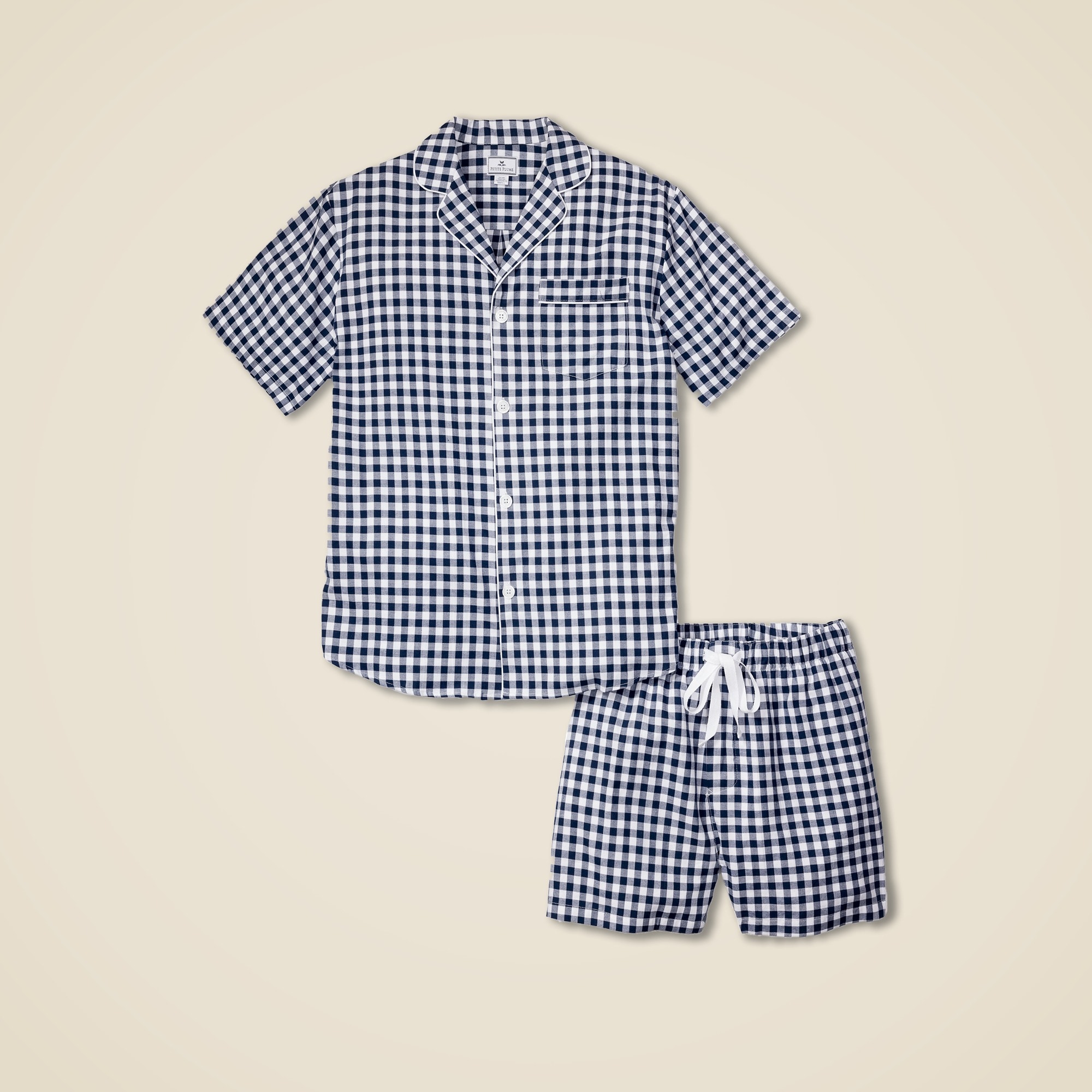 mens Petite Plume™ men's gingham short set