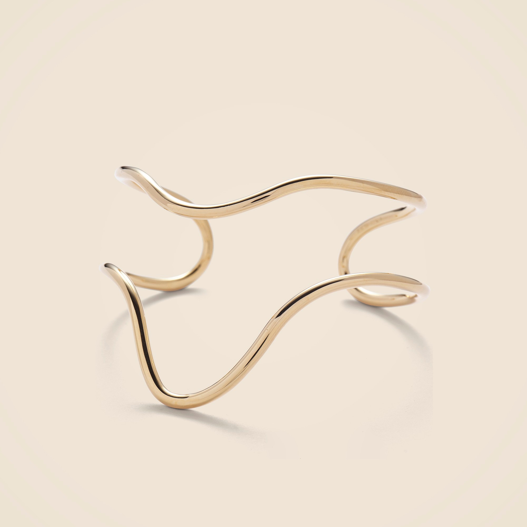 womens Lady Grey curve cuff in gold