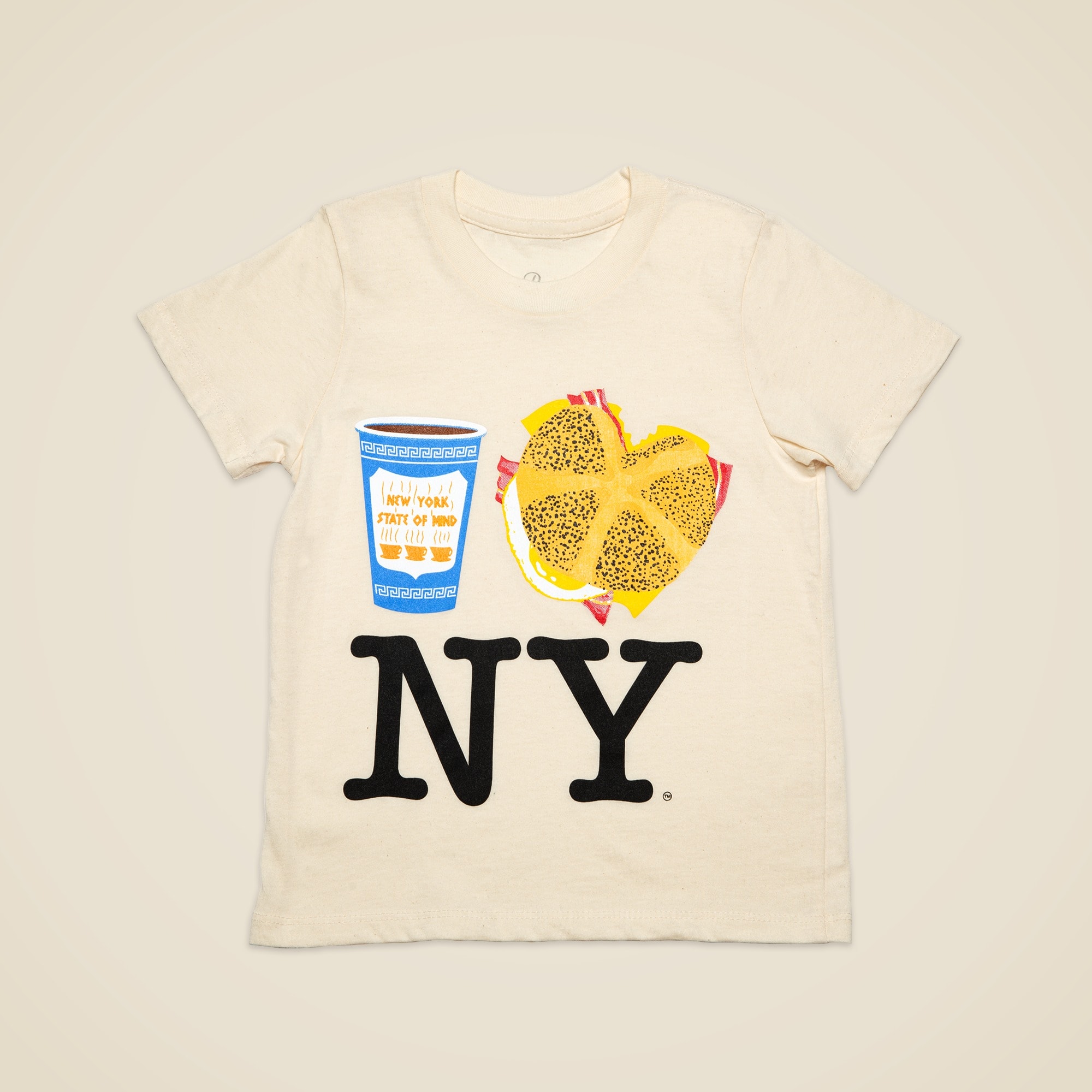 girls PiccoliNY coffee, bacon, egg and cheese NY T-shirt